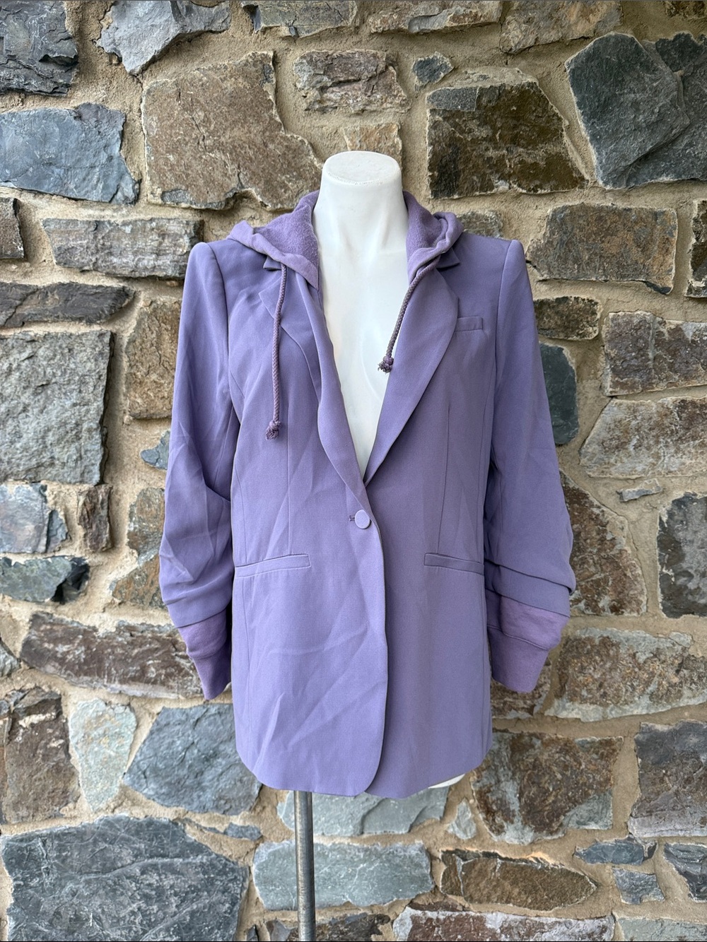 Cinq a Sept Hooded Khloe Jacket - Lilac size 8
